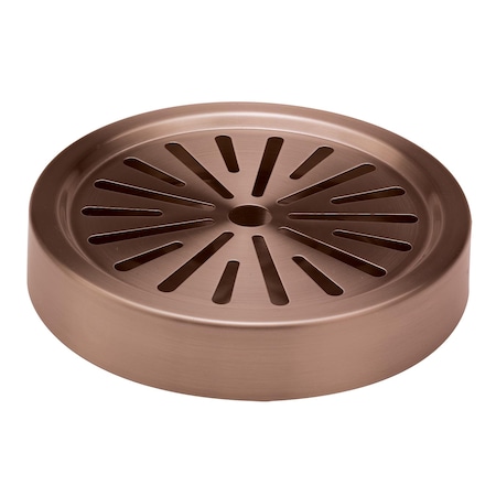 Round Drip Tray, Stainless Steel, Rose Gold